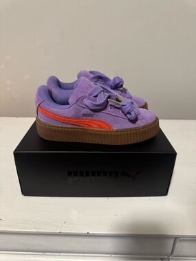 FENTY puma Suede Platform Sneakers Orange Accent